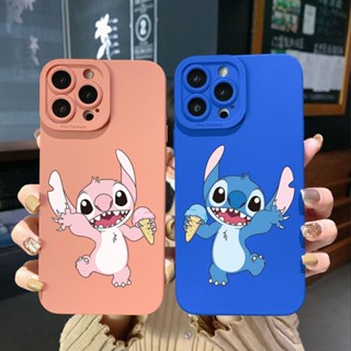 เคสโทรศัพท์มือถือ ขอบสี่เหลี่ยม ลาย Stitch สําหรับ Realme C21 C30 C30S C33 C20 Narzo 50A Prime Icecream