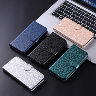 เคส Realme 10T 10 Pro Plus Pro+ 5G 9i 9 4G Narzo 50A Prime โทรศัพท์มือถือหนัง ฝาผับเก็บนามบัตรได้ Hexagon Pattern PU Leather Case Flip Cover Wallet เคสฝาพับ เคสเปิดปิด