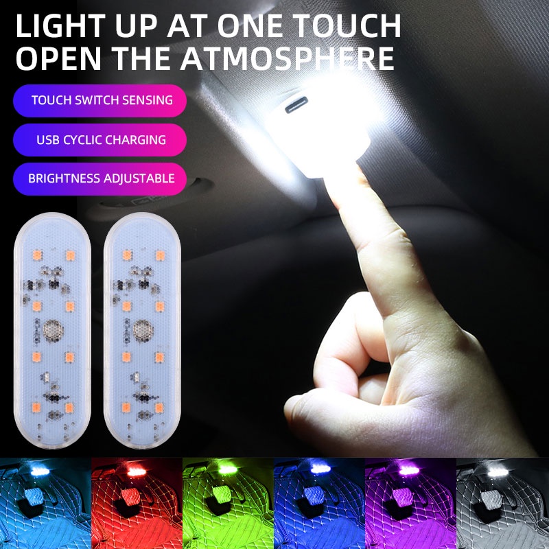 โคมไฟเพดาน LED แม่เหล็ก USB สําหรับติดหลังคารถยนต์ รถตู้ รถบ้าน
