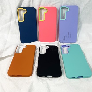 เคสโทรศัพท์มือถือแบบนิ่ม TPU กันกระแทก สีไฮบริด สําหรับ Samsung Galaxy S23 Plus S21FE M13 M12 3 In One