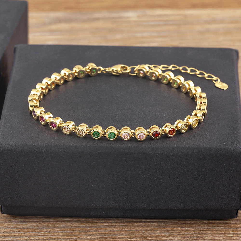 แฟชั่น 6 สีสร้อยข้อมือคริสตัลเงาสําหรับผู้หญิง พลอยเทียม เพทาย เสน่ห์ ข้อมือปรับกําไลสาวประณีตเครื่องประดับของขวัญ
