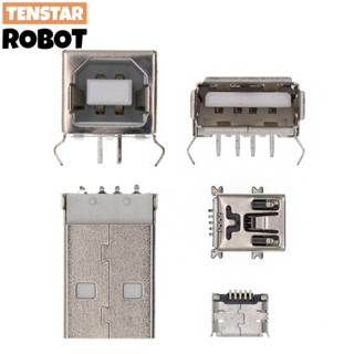 ซ็อกเก็ตแจ็คเชื่อมต่อ PCB USB Type A/B micro USB MK5P mini USB SMD ตัวเมีย ตัวผู้ 10 ชิ้น