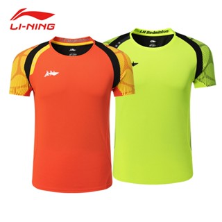 Li ning ใหม่ เสื้อยืดแบดมินตัน ใส่สบาย เหมาะกับกลางแจ้ง สําหรับผู้ชาย ผู้หญิง 1079