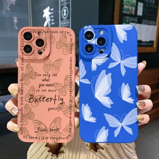 เคสโทรศัพท์มือถือ ขอบสี่เหลี่ยม ลายผีเสื้อ สไตล์เรโทร สําหรับ Realme C21 C30 C30S C33 C20 Narzo 50A Prime