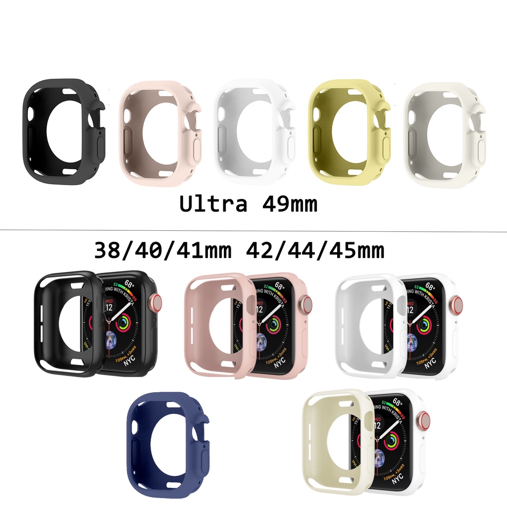 เคสซิลิโคนนิ่ม สําหรับ Apple Watch Ultra 49 มม. iWatch Series 7 6 SE 5 4 3 42 มม. 38 มม. 40 44 41 มม. 45 มม.