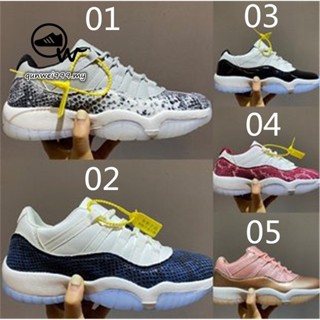 Qu230316 N8866k Air Jordan 11 Low Se Aj11 รองเท้าผ้าใบลําลอง แฟชั่นสําหรับผู้ชาย ผู้หญิง สีขาว สีชมพู สีเทา สีฟ้า สีดํา