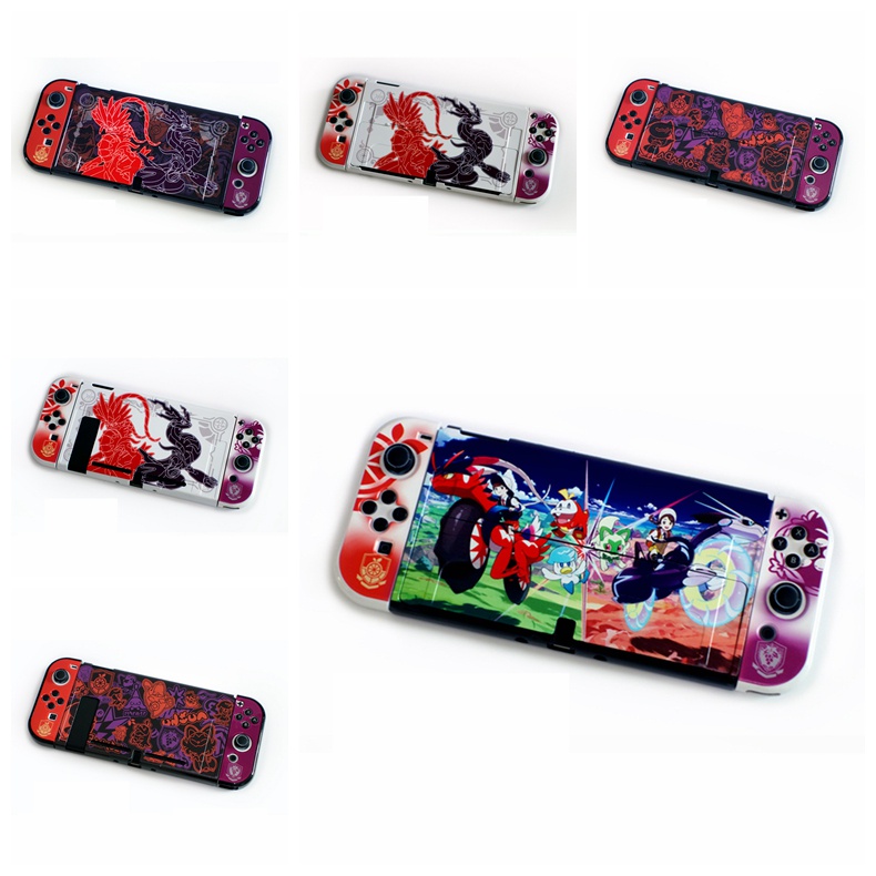 เคสลาย Pokemon Scarlet & Violet สําหรับ Nintendo Switch OLED Hard Shell Cover สําหรับ NS OLED