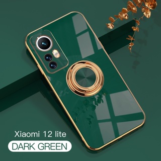 เคสโทรศัพท์มือถือ ซิลิโคนนิ่ม พร้อมแหวนแม่เหล็ก หรูหรา สําหรับ Xiaomi Mi 12T Pro Mi 12 11 Lite 12T 11T 10T Pro 5G