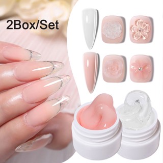 BORN PRETTY ชุดเจลทาเล็บ สีนู้ด ไม่ติดเล็บ สําหรับต่อเล็บเจล…