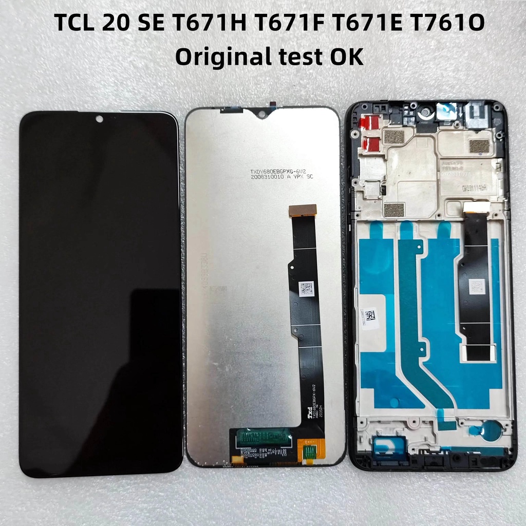 สําหรับ TCL 20 SE T671H T671F T671E T761O จอแสดงผล Lcd, โทรศัพท์มือถือหน้าจอสัมผัสภายในและภายนอกรวมป