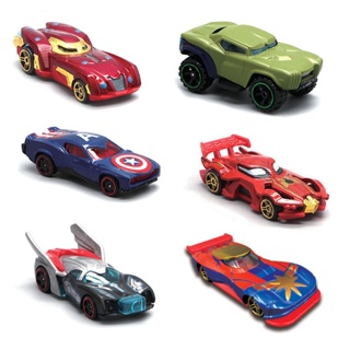 Alloy Marvel Children Toy Car Avengers Iron Man Thor Spiderman Action Figures Racing Model Kids Boys Gift
