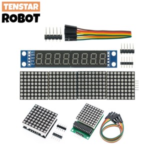 Max7219 โมดูลควบคุมไมโครคอนโทรลเลอร์ Dot Matrix จอแสดงผล 4 In One พร้อมสาย 5P สําหรับ Arduino