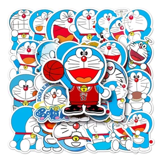 สุ่ม 52 ชิ้นตลกโดราเอมอนสติกเกอร์กันน้ํา DIY สําหรับโทรศัพท์แล็ปท็อปรถสติกเกอร์ Creative Home Decal