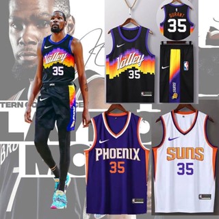 เสื้อกีฬาบาสเก็ตบอล แขนกุด ปักลาย NBA Kevin Durant KD Suns Jersey ขนาดใหญ่ เหมาะกับใส่ออกกําลังกาย สําหรับผู้ชาย