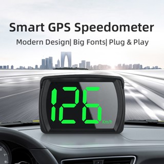 เครื่องวัดความเร็ว GPS ดิจิทัล HUD Head Up Display Beidou Dual Chips MPH KM สําหรับรถยนต์