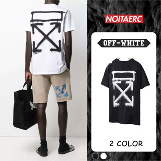 OFF WHITE เสื้อยืดแขนสั้น 2สี Graffiti Arrow ผ้าฝ้าย OW เสื้อยืดผู้ชาย เสื้อยืดผู้หญิง ชุดคู่รัก เสื้อยืด oversize เสื้อยืดเท่ๆ เสื้อยืดคอกลม