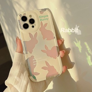 เคสโทรศัพท์มือถือ ทรงกลม ลายกระต่าย สําหรับ IPhone 14promax 14pro 13promax 12 11