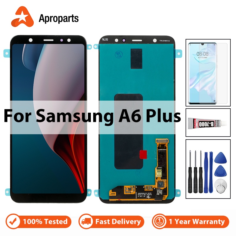 ภาพใหญ่: Samsung Galaxy A6 + A6 Plus 2018 A605 SM-A605FN จอแสดงผล LCD พร้อมหน้าจอสัมผัสการเปลี่ยนส่วนประกอบแผงดิจิตอล