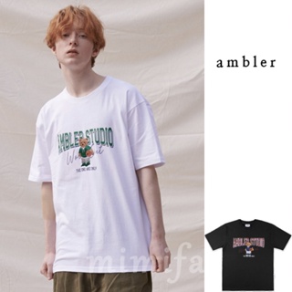 [AMBLER] ใหม่ เสื้อยืดแขนสั้น พิมพ์ลายหมีบาสเก็ตบอล สําหรับผู้ชาย และผู้หญิง 2023