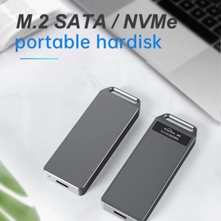 กล่องฮาร์ดดิสก์ภายนอก M.2 Mobile HDD Enclosure NVMe SATA เป็น USB 3.1 2242 10Gbps ขนาดเล็ก