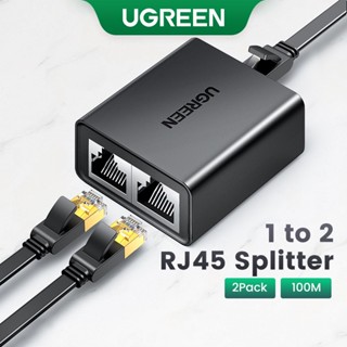 ราคาUgreen RJ45 อะแดปเตอร์ขยายสายเครือข่ายอีเธอร์เน็ต ตัวเมีย เป็นตัวเมีย สําหรับ Cat7 Cat6 Cat5e