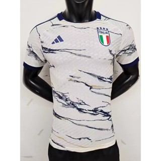 เสื้อกีฬาแขนสั้น ลายทีมชาติฟุตบอล Italy 23/24 ชุดเยือน สีขาว สําหรับผู้ชาย