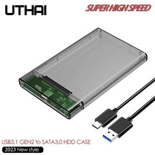 เคสฮาร์ดดิสก์ SSD SATA3 เป็น USB 3.0 2.0 Type-C HDD Gen2 6GBp/s SSD ขนาด 2.5 นิ้ว