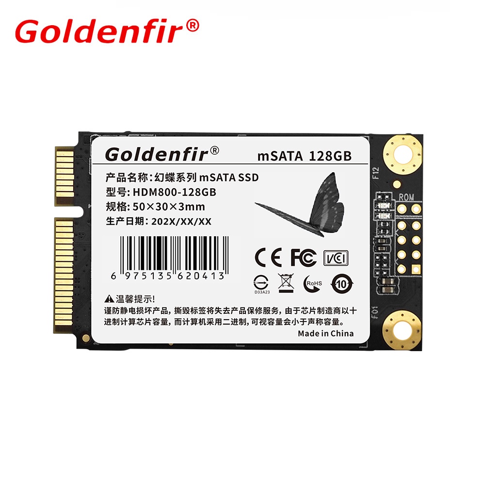 Goldenfir โซลิดสเตตไดรฟ์ mSATA SSD SATA3.0 120GB 128GB Mini SATA 64GB 240GB 256GB สําหรับเดสก์ท็อป แล็ปท็อป