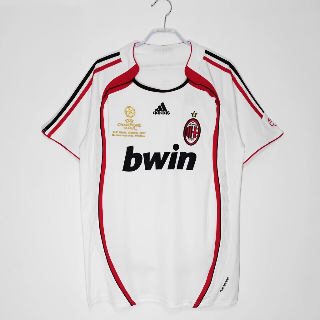 เสื้อยืด ลายทีมชาติฟุตบอล Gaopin 2006/2007 season AC Milan ชุดเยือน สไตล์เรโทร