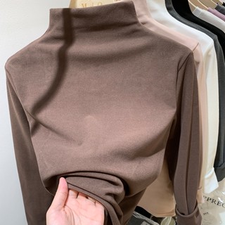 58673 เสื้อยืดแขนยาว คอเต่า แบบนิ่ม