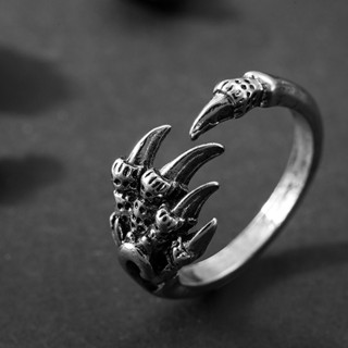 Dragon Claw Adjustable Opening Rings Vintage Eagle Monster Animal Jewelry for Men Women Mental Boyfriends Gift Free Shipping