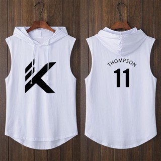 เสื้อยืดแขนสั้น พิมพ์ลาย Clay Thompson Warriors 11 Thompson Basketball Tank Top สําหรับผู้ชาย