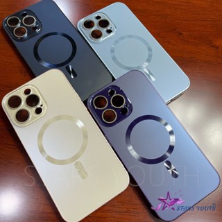 ใหม่!! AG NANO เคสโทรศัพท์แม่เหล็กสำหรับ iPhone 11 12 13 14 PRO MAX 14 PLUS Anti-DROP Glass LENS Protection Case