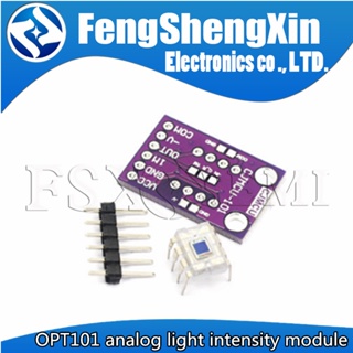 Opt101 โมดูลเซนเซอร์ตรวจจับแสง อะนาล็อก ชิปเดี่ยว ไดโอดโฟโตอิเล็กทริก 14KHz CJMCU-101