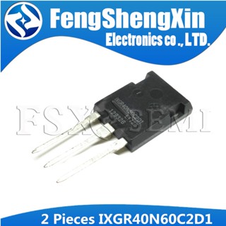 ชิป IGBT IXGR40N60C2D1 TO-247 40N60C2D1 TO247 IXGR40N60 TO-3P 40N60 HiPerFASTTM IGBT ISOPLUS247TM C2-Class ความเร็วสูง 2 ชิ้น