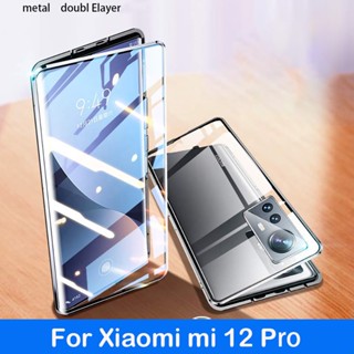 เคสโทรศัพท์มือถือ สําหรับ Mi 13 13Pro 12 12X 12s 12Pro 12sPro⭐ฝาครอบโทรศัพท์ กรอบโลหะ กระจกนิรภัย แบบแม่เหล็ก สองด้าน พร้อมเลนส์⭐เคสโทรศัพท์ กันกระแทก สําหรับ Xiaomi