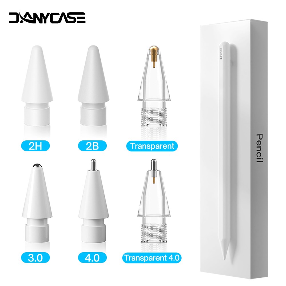 เคล็ดลับใหม่สําหรับ Apple Pencil Tip Nib สําหรับ Apple Pencil Pro USB-C 2024 1st 2nd Generation 1 2th Gen ดินสอเปลี่ยนเคล็ดลับ 2H 2B 4.0 Nib โปร่งใส