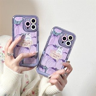 เคสโทรศัพท์มือถือ TPU ลายดอกทิวลิป กระต่าย สําหรับ iPhone 14 Pro max 13 Pro max 12 Pro max 11