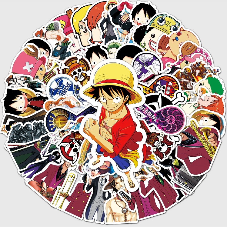 50 ชิ้นตลก One Piece DIY Creative Home Decal สติกเกอร์ Kawaii การ์ตูนสติกเกอร์กันน้ํา