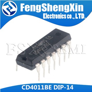 ไอซี CD4011BE DIP-14 CD4011 TC4011BP CMOS NAND GATES 10 ชิ้น / ล็อต