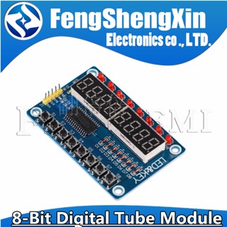 Tm1638 โมดูลหน้าจอดิจิทัล LED 8 บิต 3 สาย 16 คีย์ 8 บิต และคีย์ LED สําหรับ Arduino