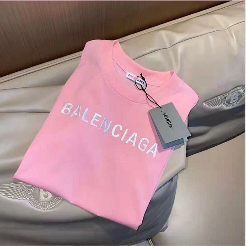 Balenciaga เสื้อยืดคอกลม แขนสั้น ผ้าฝ้ายแท้ พิมพ์ลายตัวอักษร 22SS ทรงหลวม แฟชั่นฤดูร้อน สําหรับผู้ชาย และผู้หญิง