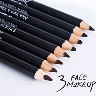 เครื่องสําอาง ดินสอเขียนคิ้ว อายไลเนอร์ 3 FACE MAKEUP กันน้ํา กันเหงื่อ ติดทนนาน ไม่เลอะเทอะ