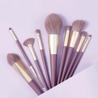 9PC/SET woman purple eye shadow brush Powder blusher brushes makeup tools