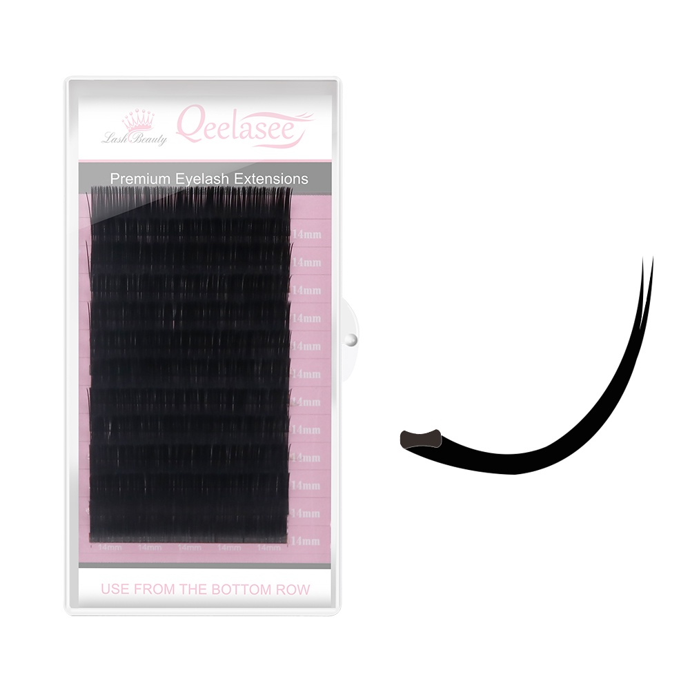 Qeelasee ขนตาปลอม เนื้อแมตต์ 0.15 มม. ต่อขนตา สําหรับแต่งหน้า ขนตาแบน เส้นแบน ขนตา Matte Ellipse Flat eyelash extension - รูปที่ 5