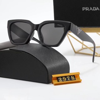 PRADA แว่นตากันแดด เลนส์โพลาไรซ์ ป้องกันรังสียูวี หรูหรา สไตล์เรโทร แฟชั่นคลาสสิก สําหรับผู้ชาย และผู้หญิง 2023 UV400