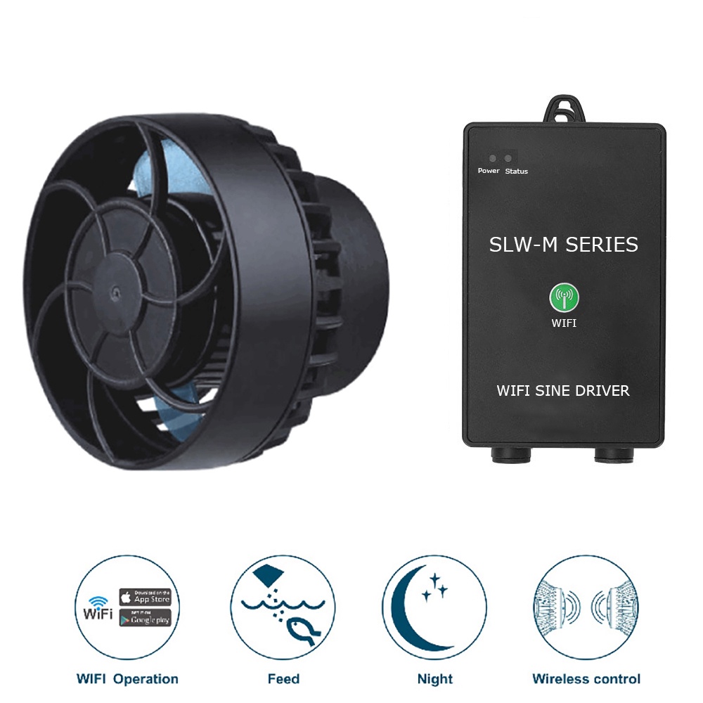 Jebao Smart Flow Wave Maker ปั๊ม SLW Series พร้อม WiFi ควบคุมปั๊มน้ําสําหรับ Coral Reef Marine Aquar