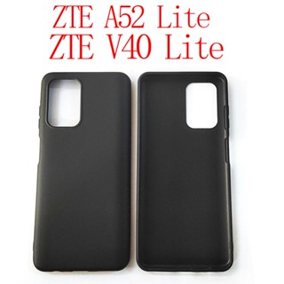 Caing ZTE Blade A52 Lite V40 Lite เคสโทรศัพท์ นิ่ม TPU ซิลิโคน สีดํา เคสป้องกัน