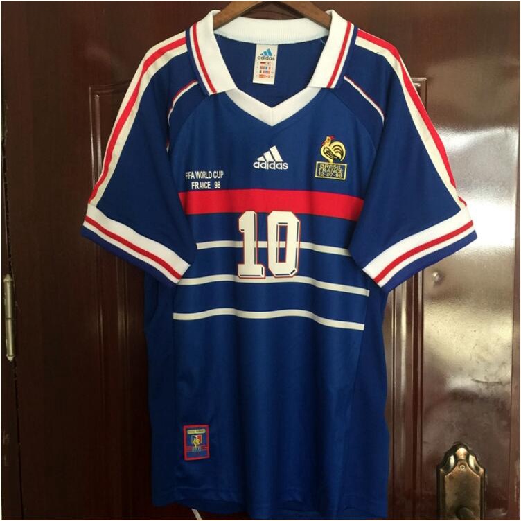 1998 France Home and Away Retro Zidane Henry เสื้อฟุตบอลแขนยาว