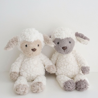 35cm Cream Sheep Plush Toy Soft Stuffed Doll Fluffy Cuddle Lamb Plushie Doll Toy High-Grade Kids Gift Room Decor